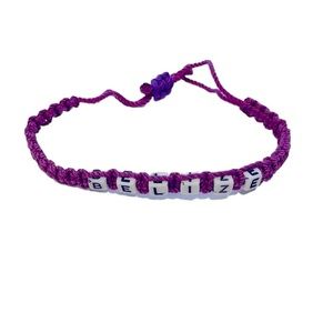 Purple crochet rope bracelet. New.